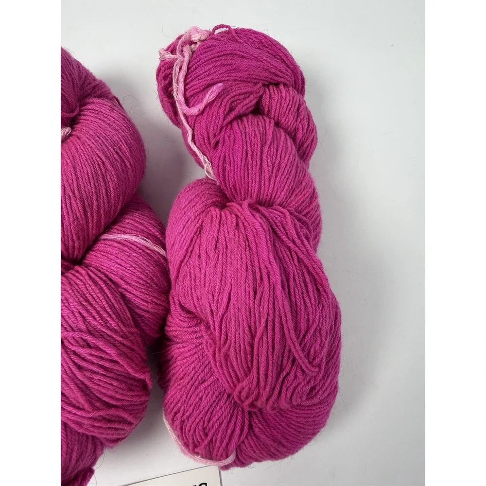 The Buffalo Wool Co Yarn Superwash Merino &‎ Bison Down Sockweight Lot Of 2 Pink